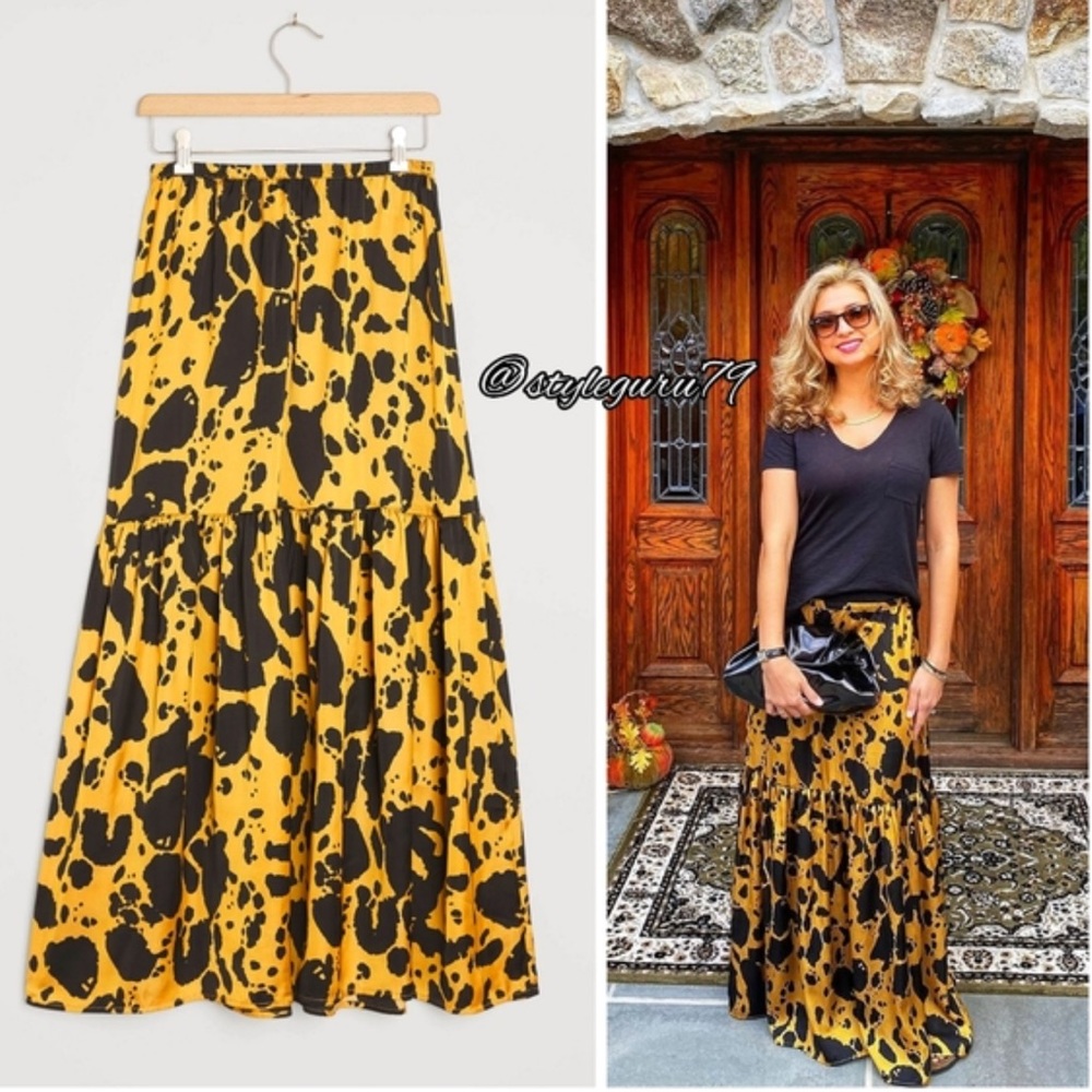 Anthropology Corey Lynn Calter Anthropologie Skirt, Animal Print, Free Size,